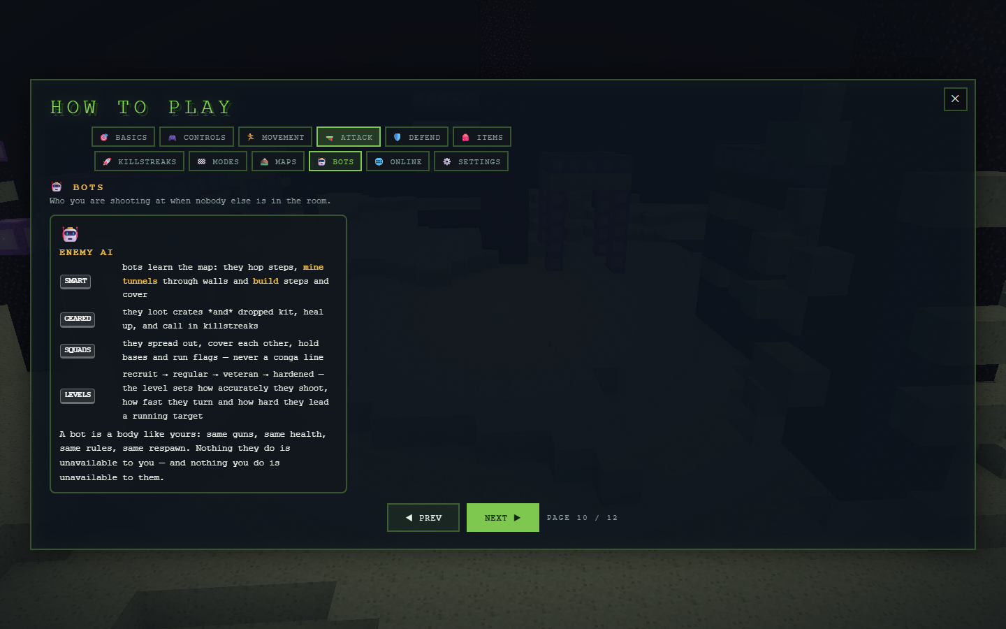 BlockStrike how-to-play bots page